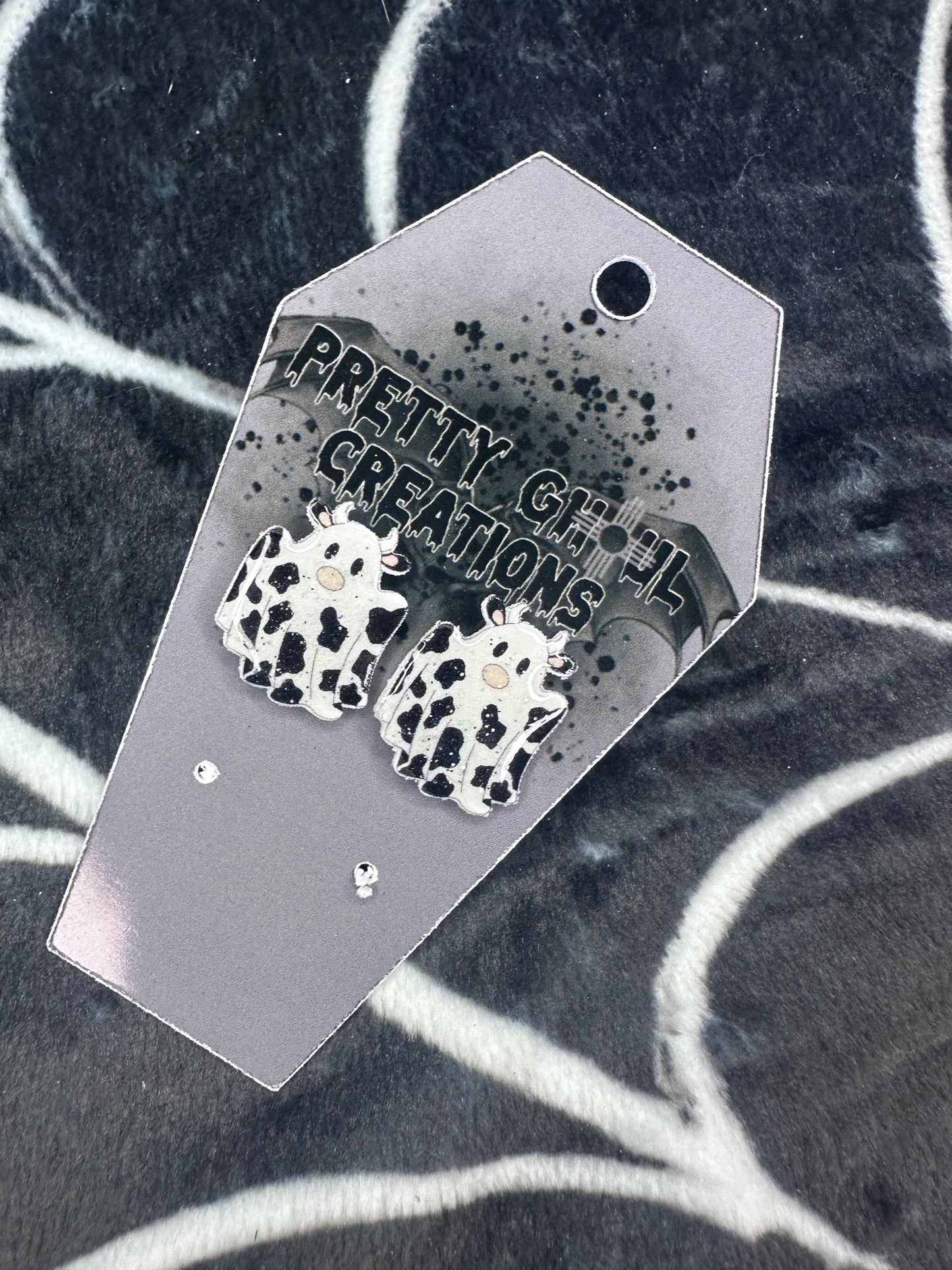 Ghost Cow earrings