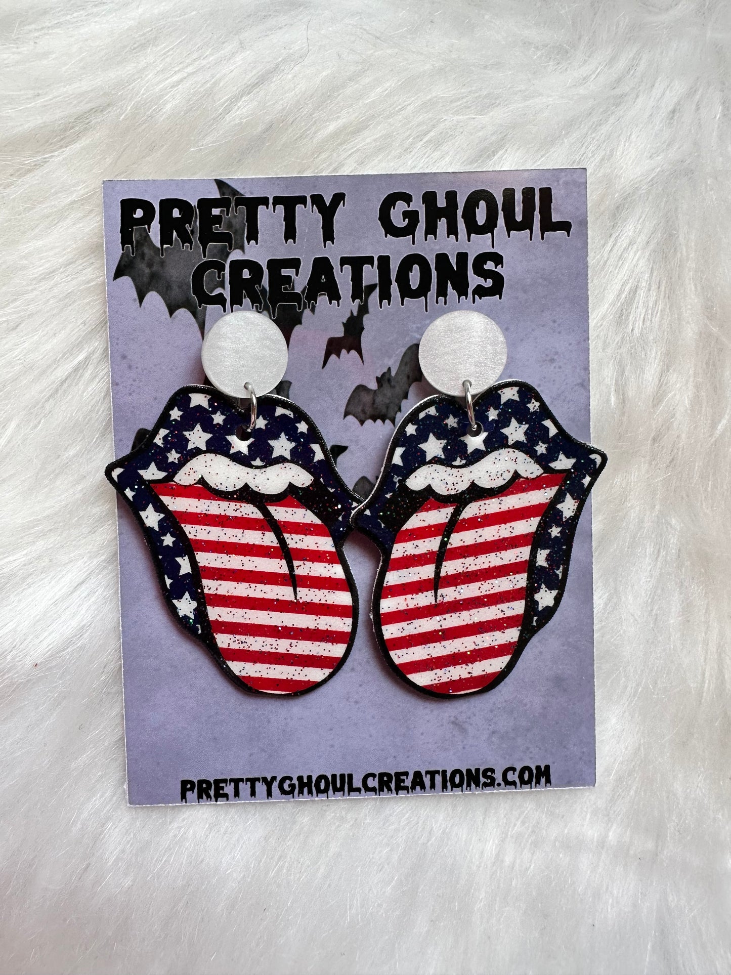 Flag Tongue earrings