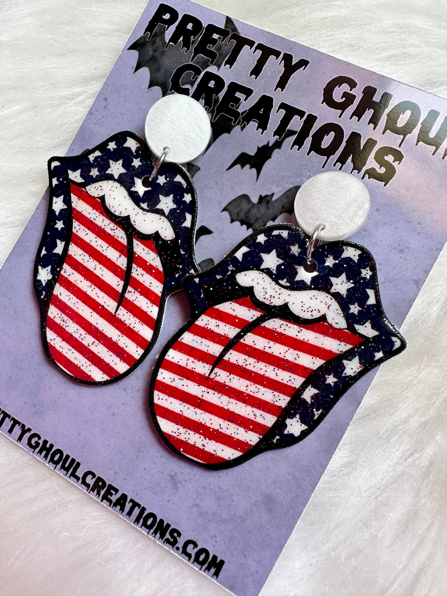 Flag Tongue earrings