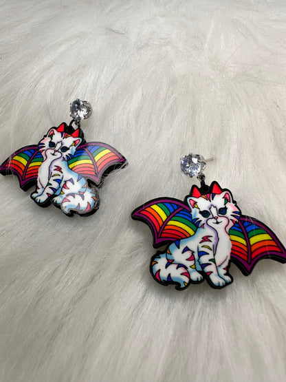 Cat Bat Earrings