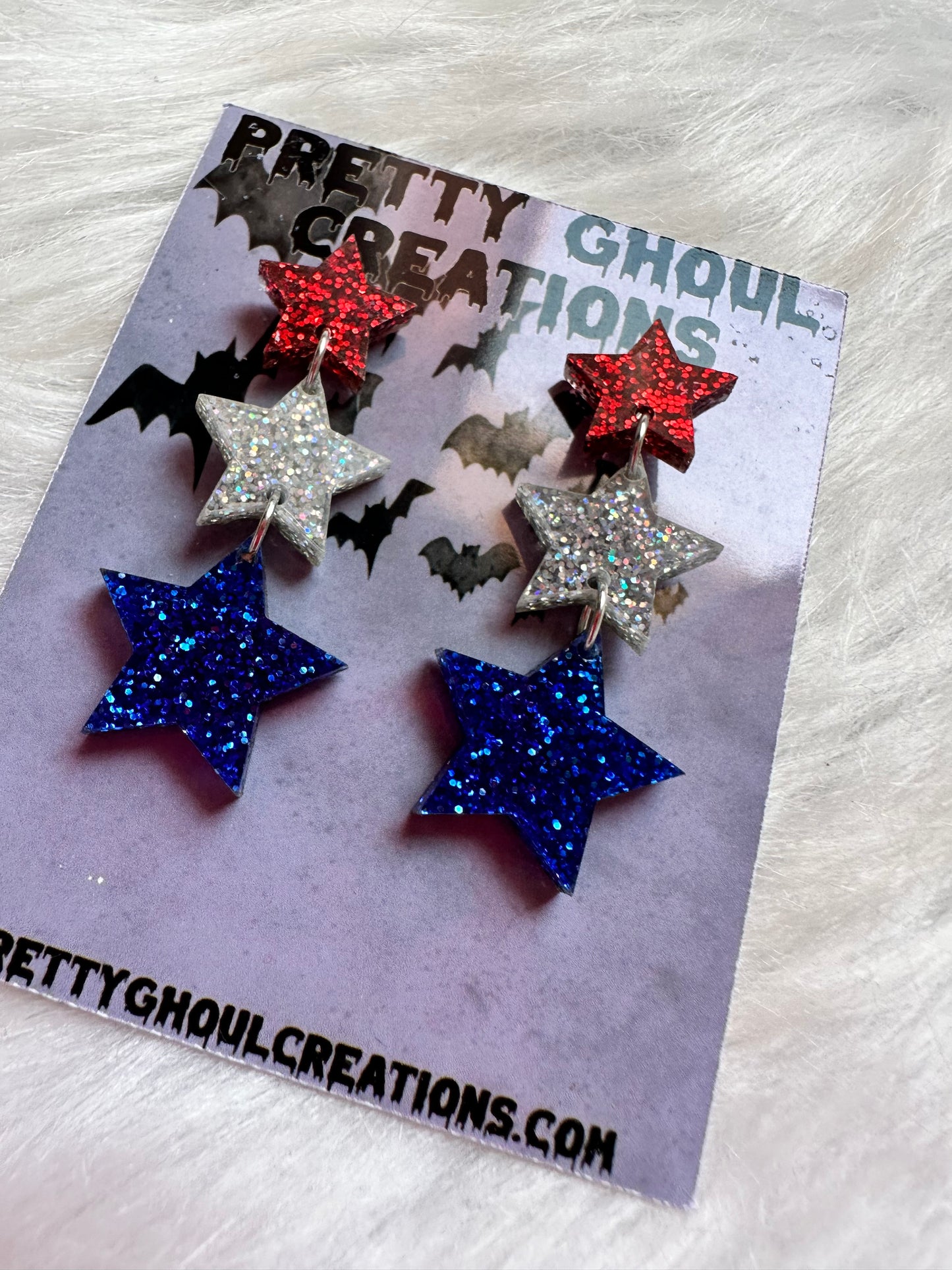 USA Star earrings