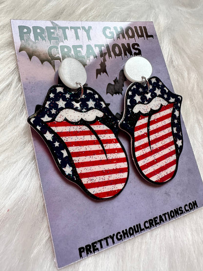 Flag Tongue earrings