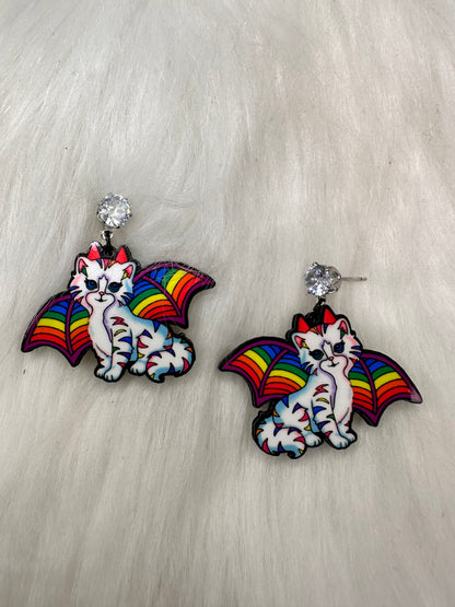 Cat Bat Earrings