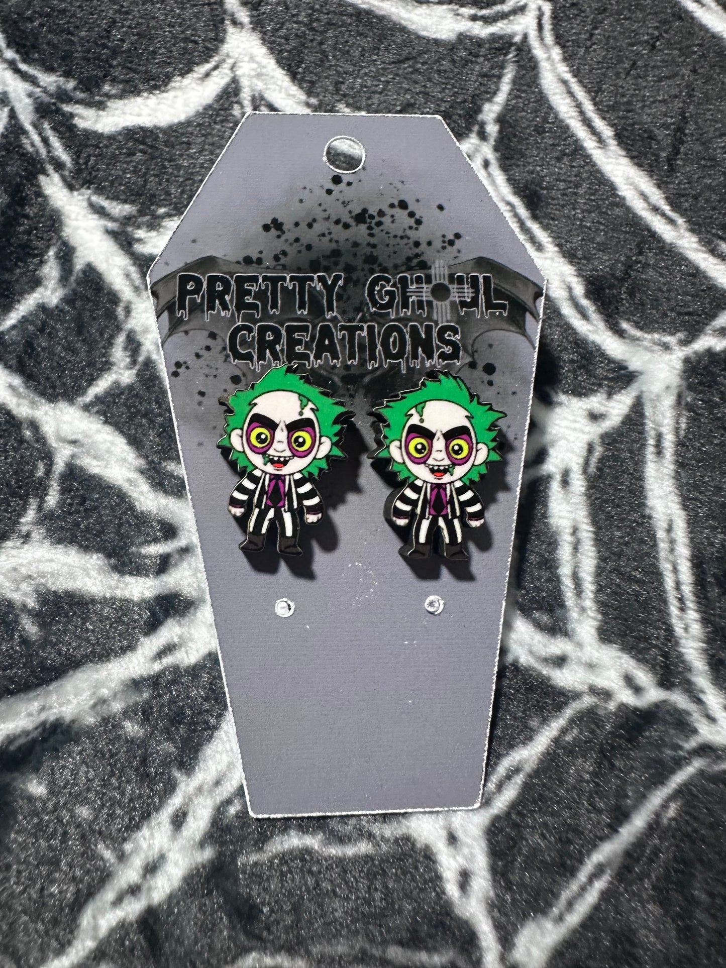 Beetlejuice Stud Earrings