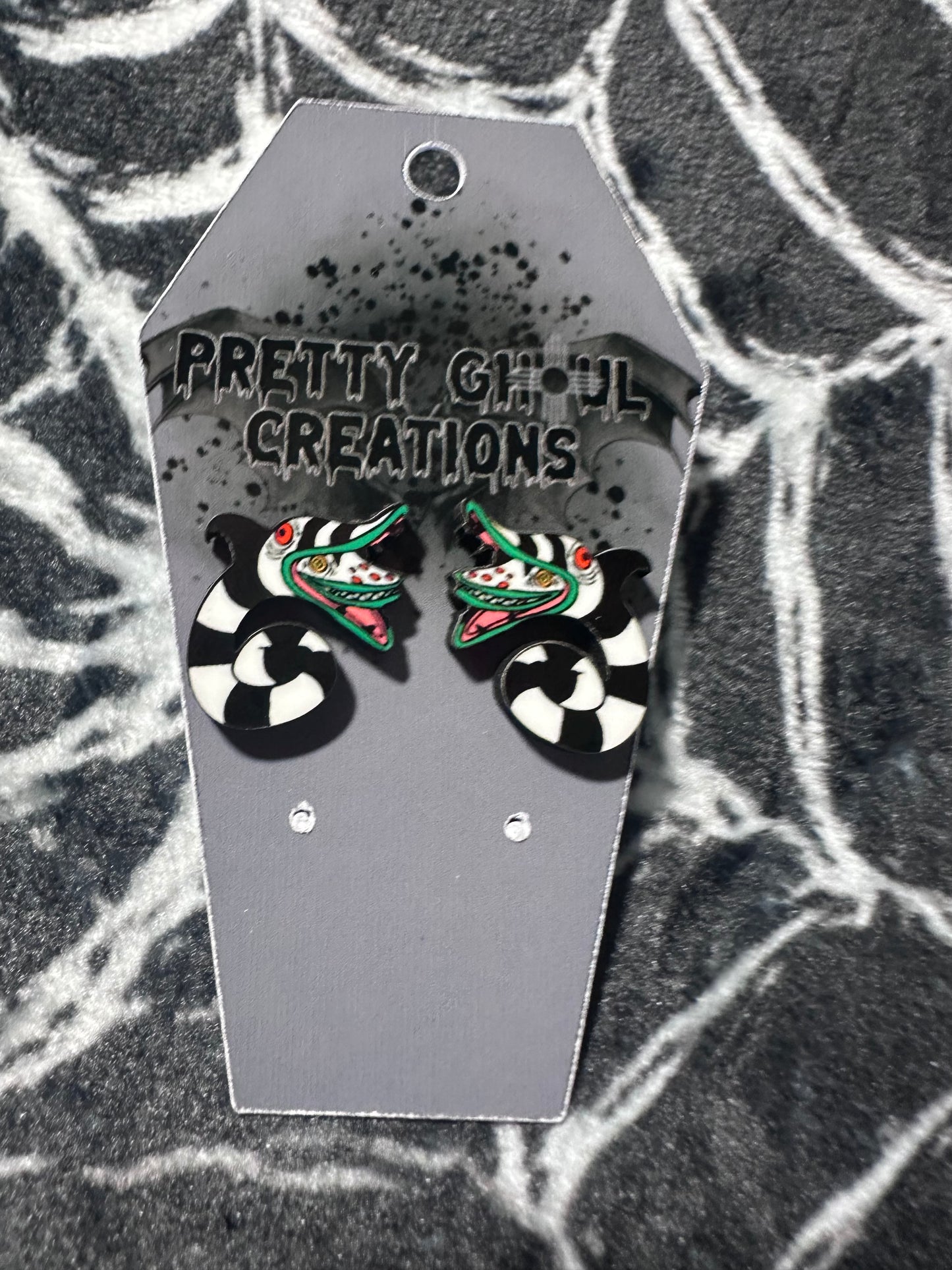 Beetlejuice Stud Earrings