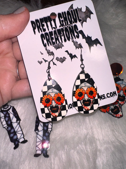 Checkered Terrifier earrings