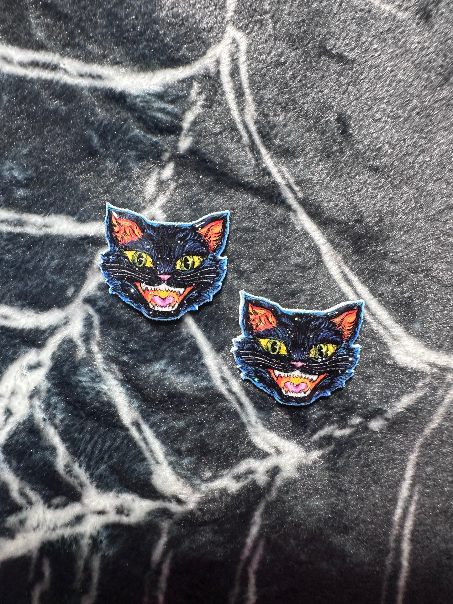 Vintage Retro Cat stud earrings