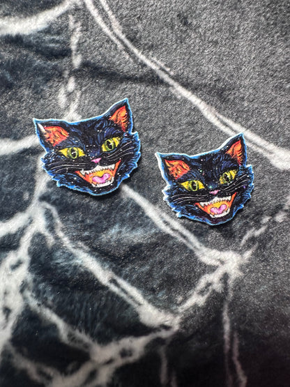 Vintage Retro Cat stud earrings