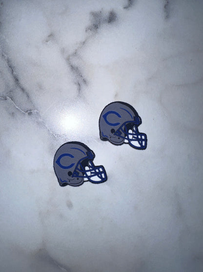 Cavemen helmet earrings