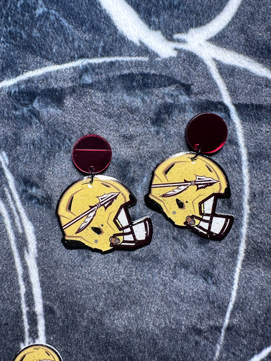 Seminole helmet earrings