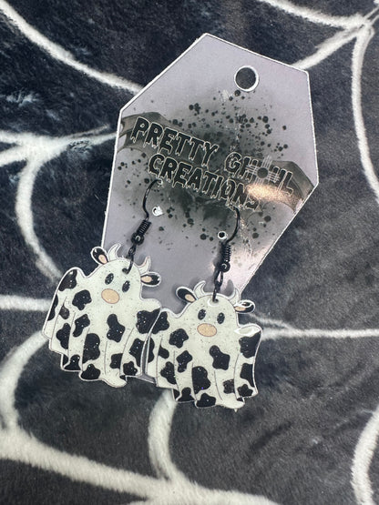 Ghost Cow earrings