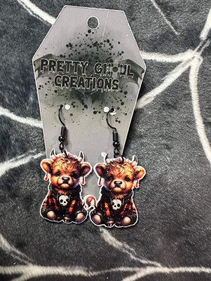 Halloween Cow dangle earrings