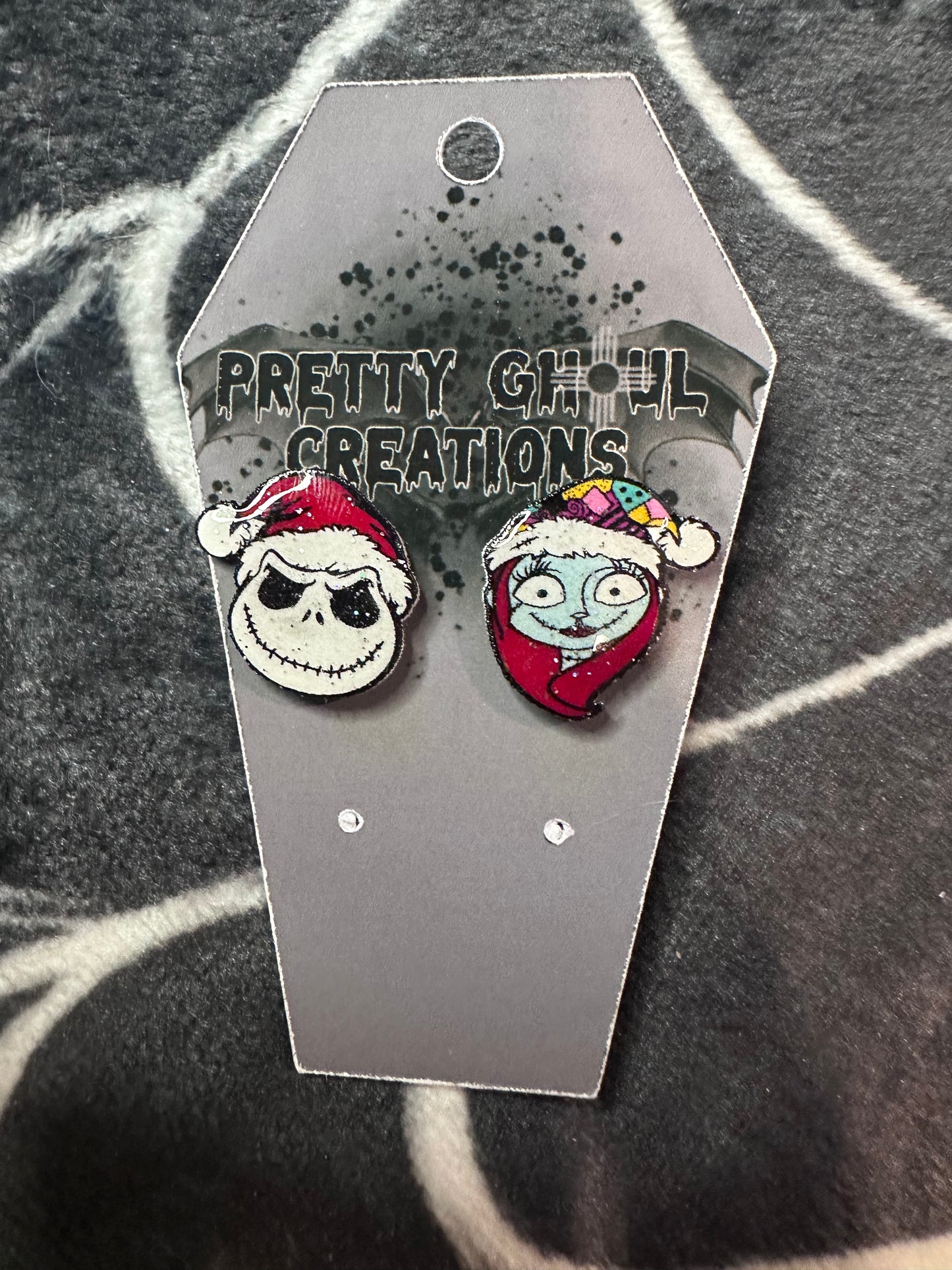 Christmas Jack and Sally earrings