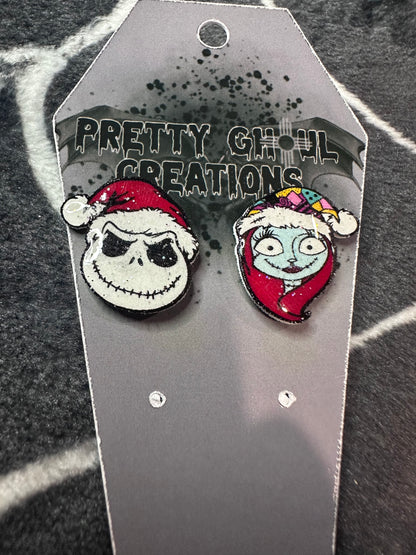 Christmas Jack and Sally earrings