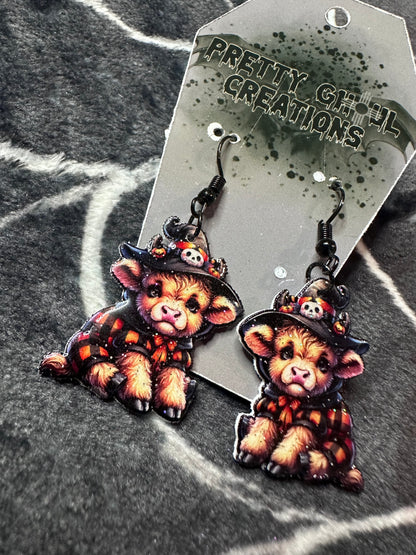 Halloween Cow dangle earrings