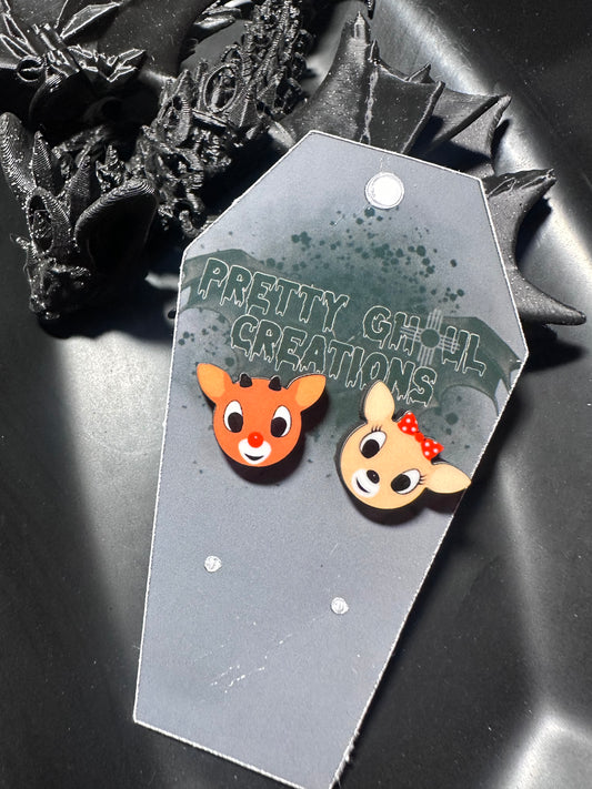 Rudolph and Clarice studs