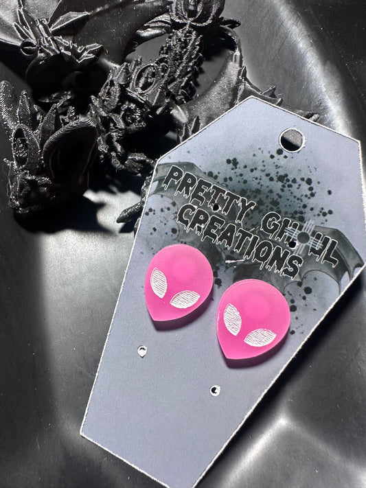 Pink Alien studs