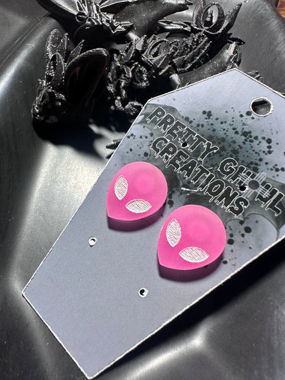 Pink Alien studs