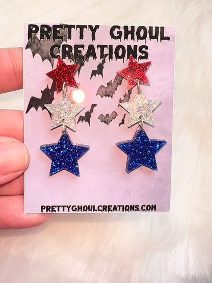 USA Star earrings