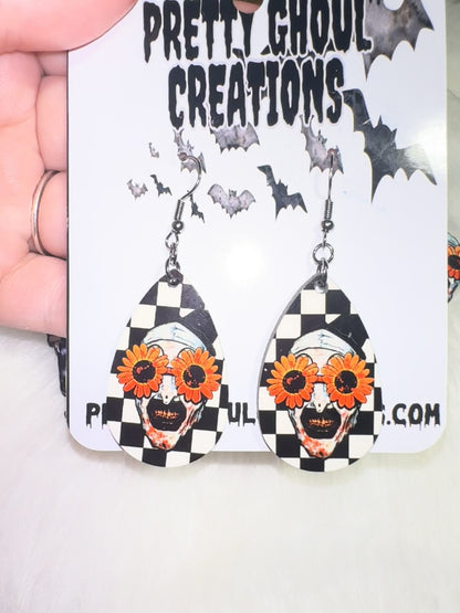 Checkered Terrifier earrings