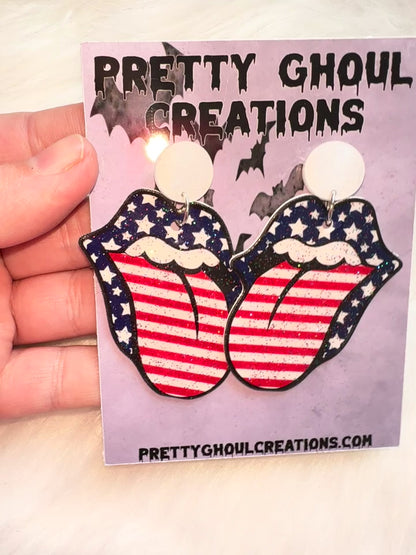 Flag Tongue earrings