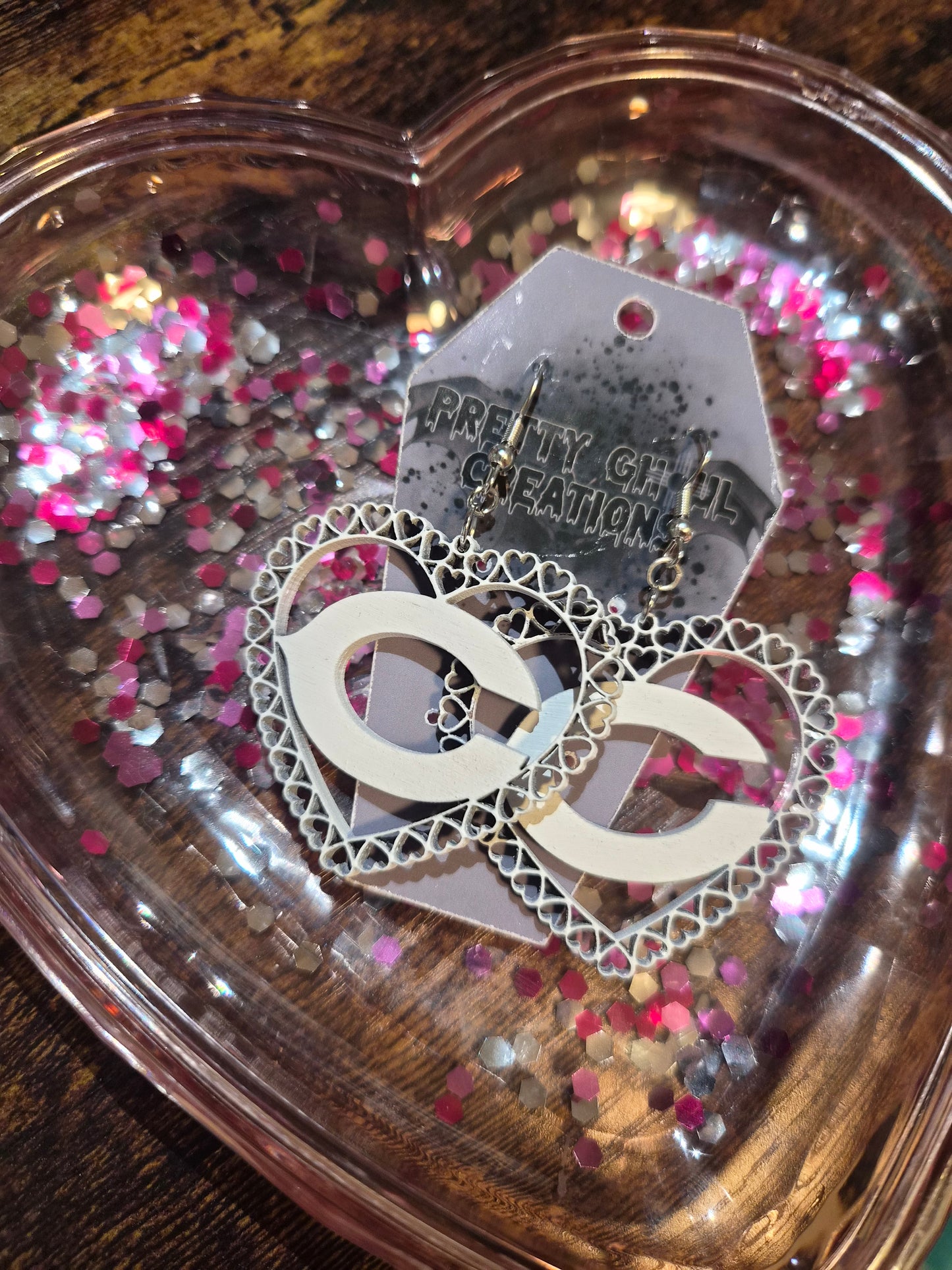 Cavemen heart earrings