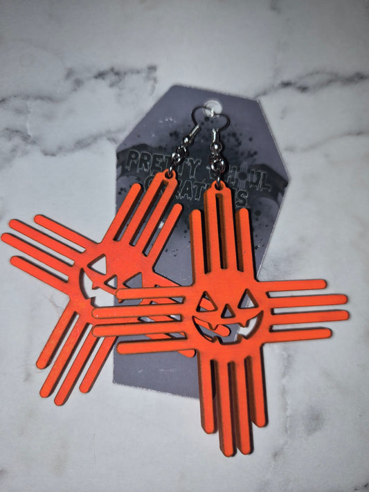 Pumpkin Zia earrings